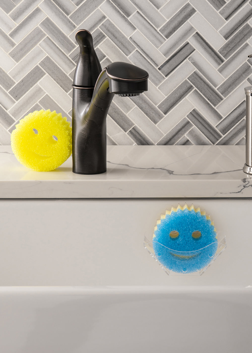 Sponge Caddy – 廚房收納海綿架（免釘｜瀝水設計）