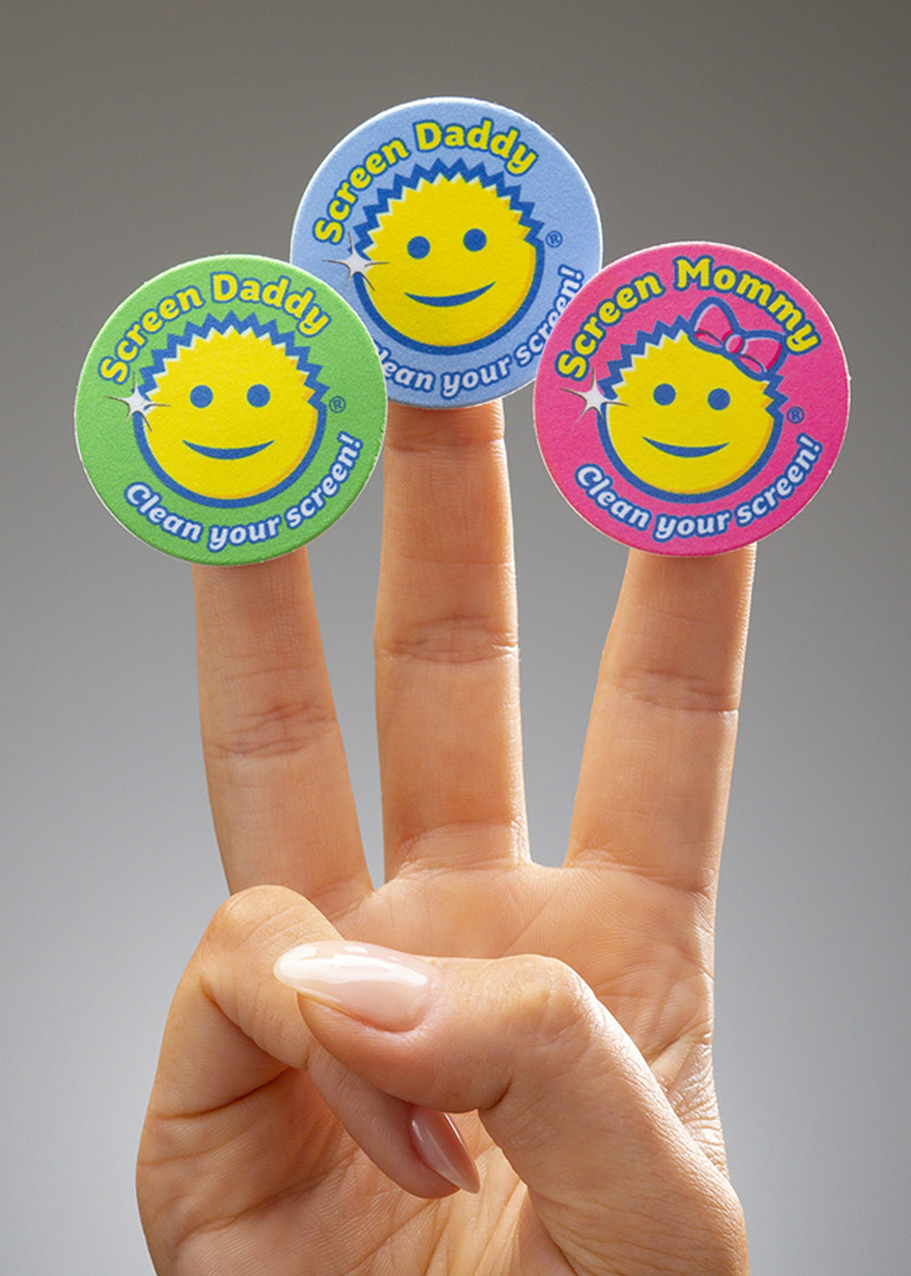 Screen Daddy（3件裝）三色選擇｜螢幕清潔貼布