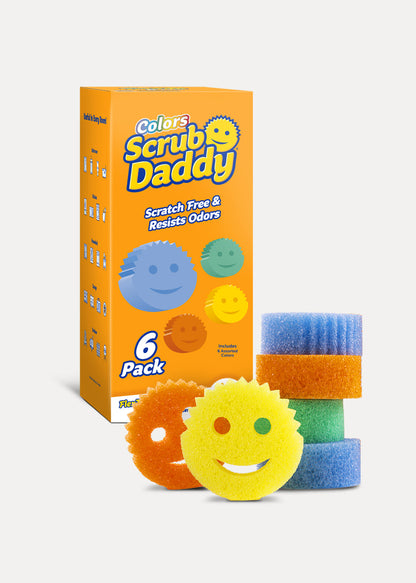 Scrub Daddy 美國萬用百潔布 (6個裝｜隨機色) - 溫感變硬・不刮花・易潔鑊救星