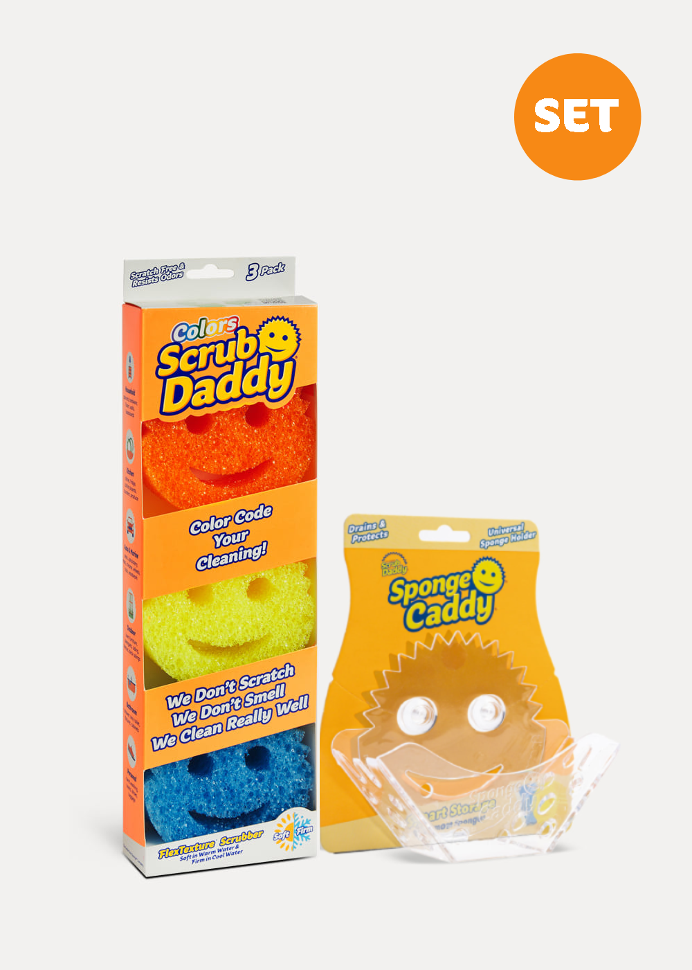 【官網限定】Scrub Daddy 入門套裝（3件裝 + Sponge Caddy）
